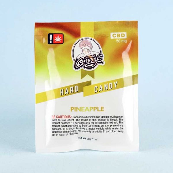 Not Your Grannys Pineapple CBD Hard Candy by Rose City Confections