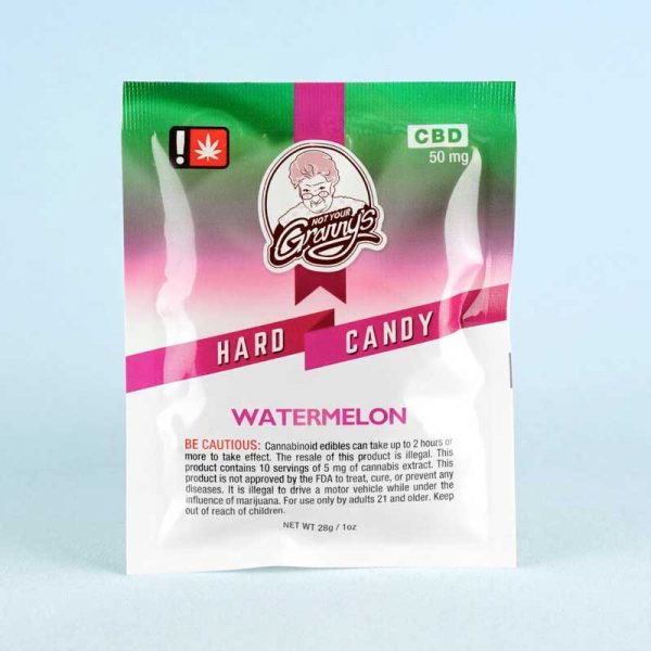 Not Your Grannys Watermelon CBD Hard Candy by Rose City Confections